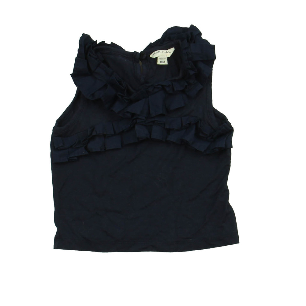 Habitual Girl Girls Navy Blouse size: 18 Months